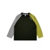 Baby Cool quick-drying top 2025 Spring New style Boys' color-block shoulder long-sleeved T-shirt Children's base layer wholesale Item Picture
